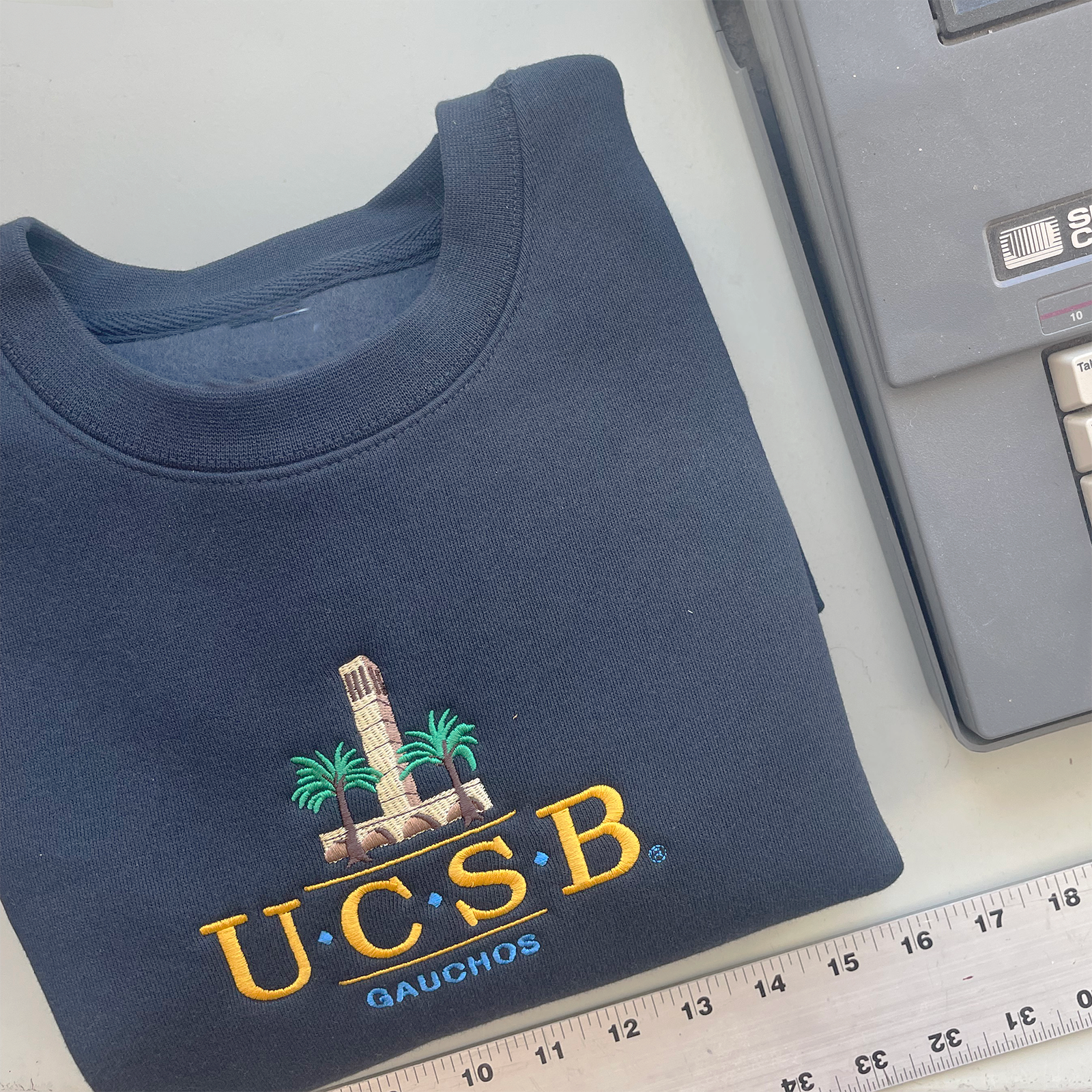 UCSB Storke Plaza Embroidered Crew
