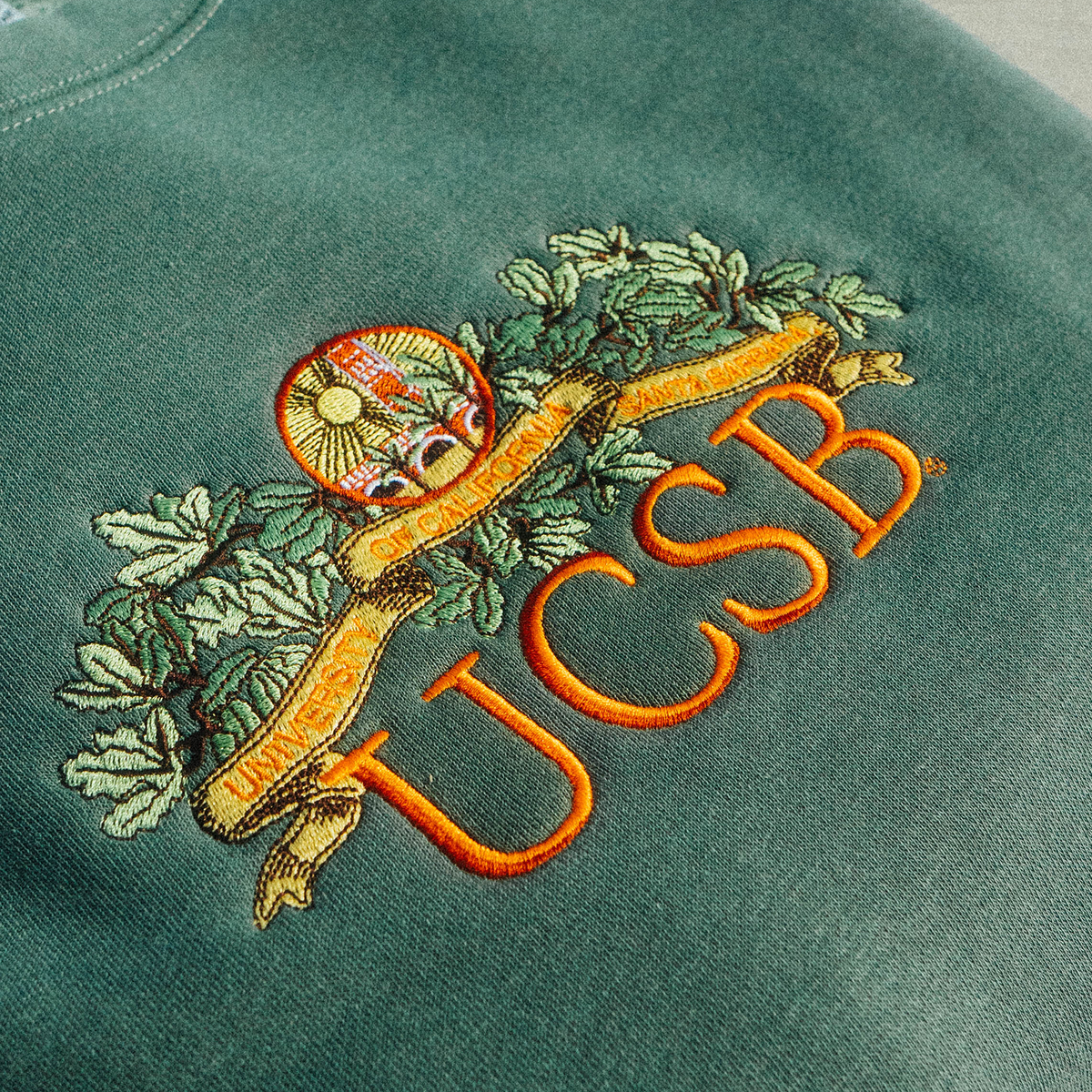 UCSB Oak &amp; Banner Embroidered Crew