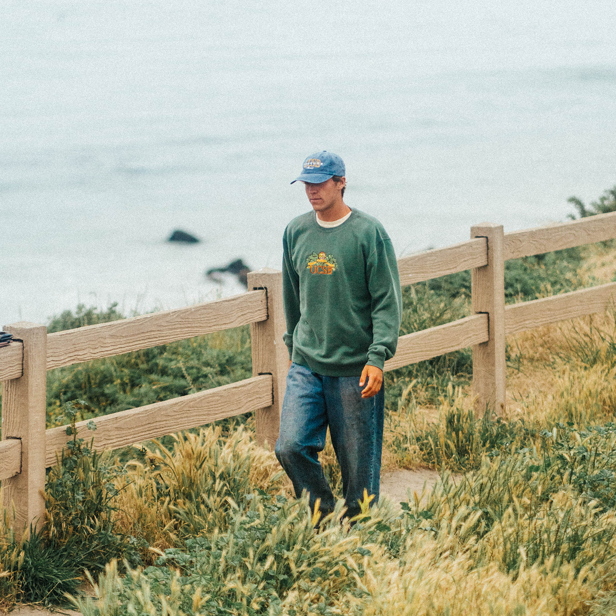 UCSB Oak &amp; Banner Embroidered Crew