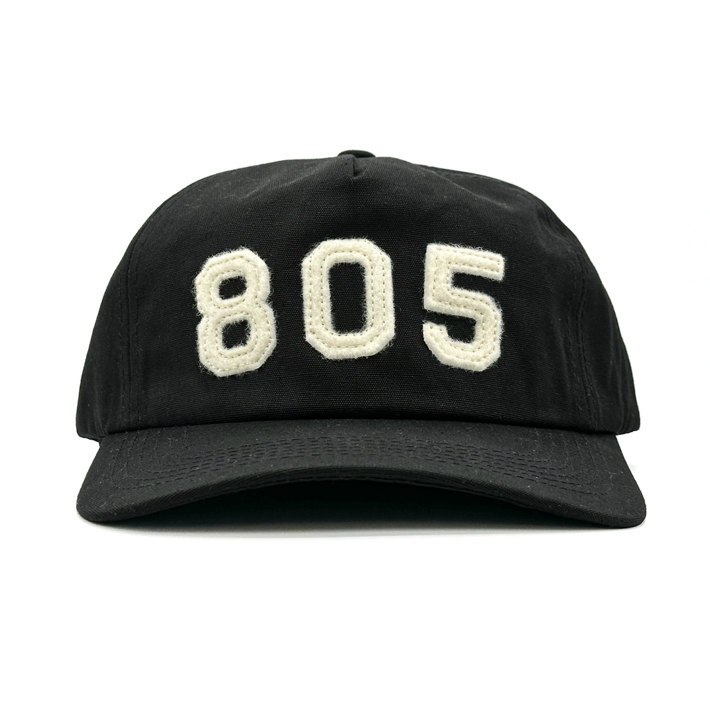 805 Felt 5 Panel Snapback - Black - Island View Outfitters