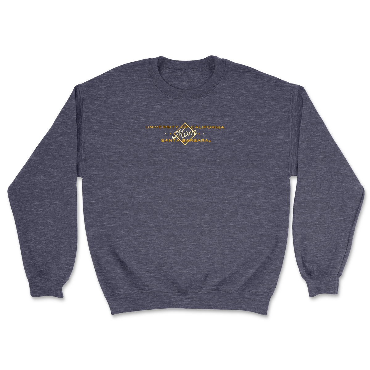 UCSB Embroidered Mom Crew - Heather Navy