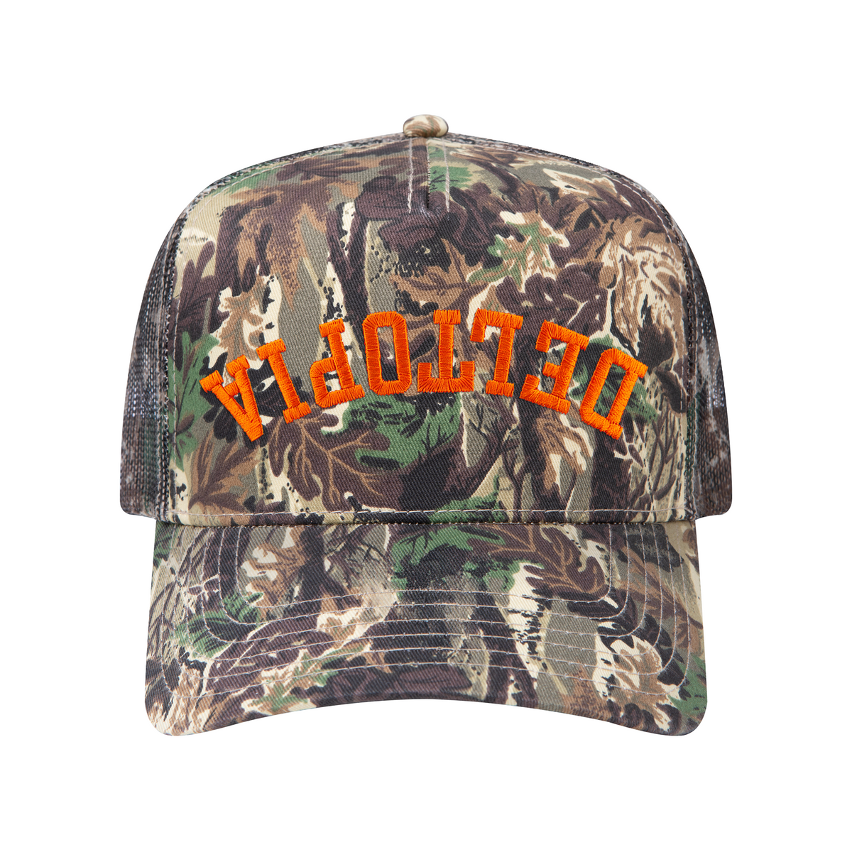 Deltopia Camo Mesh-Back Trucker