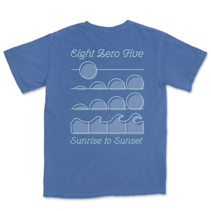 Sunrise to Sunset 805 Tee - Flo Blue