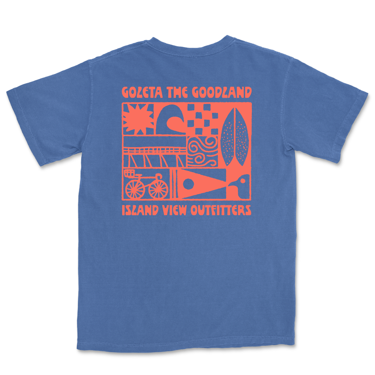 Santa Barbara Coastal Trip Tee - Flo Blue