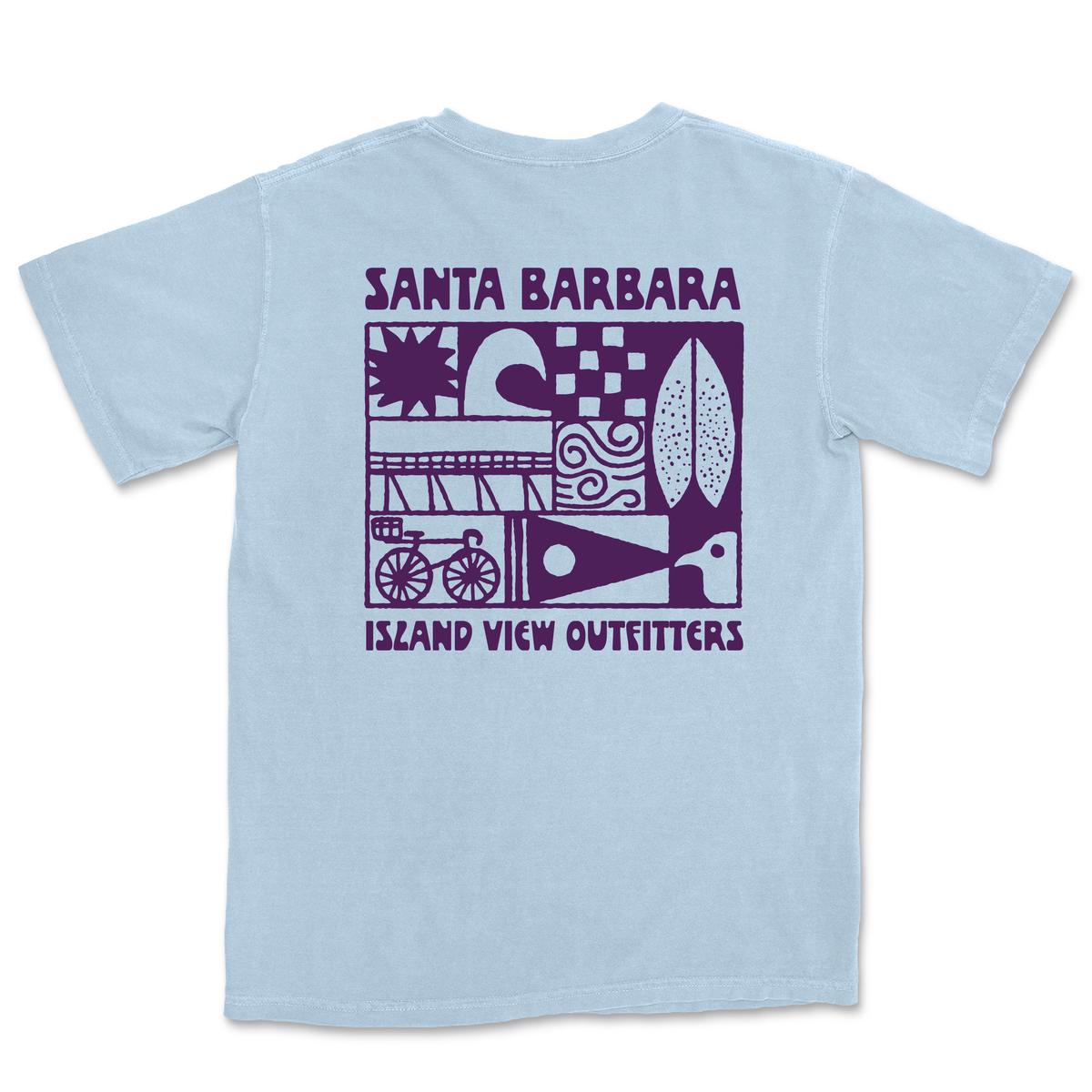 Santa Barbara Coastal Trip Tee - Hydrangea