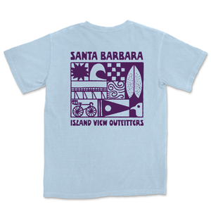 Santa Barbara Coastal Trip Tee - Hydrangea
