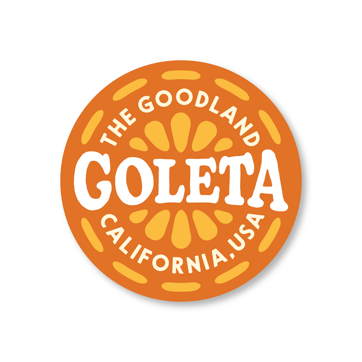 Slice of Goleta Sticker - Orange