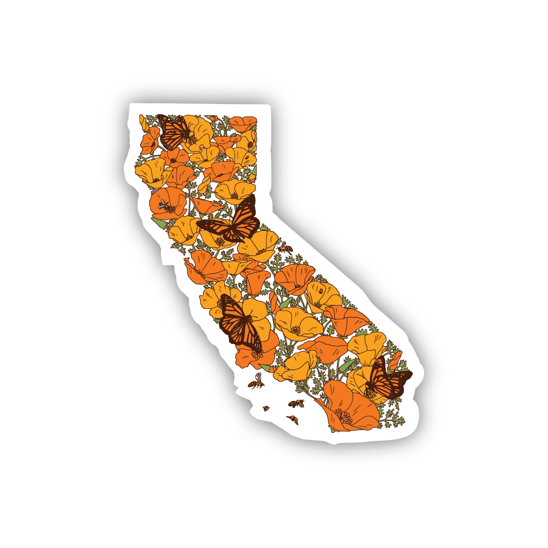 California Poppies Sticker