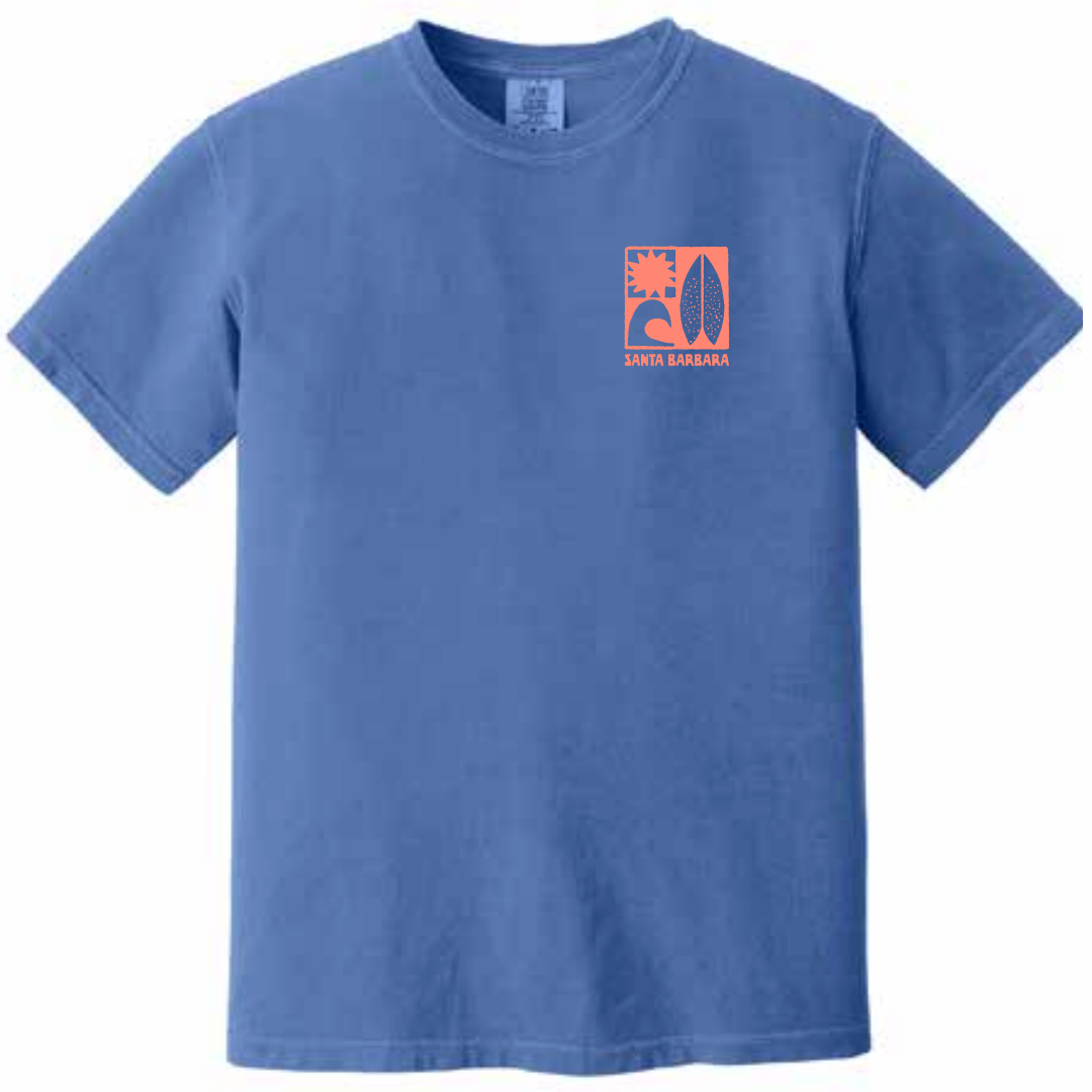 Santa Barbara Coastal Trip Tee - Flo Blue