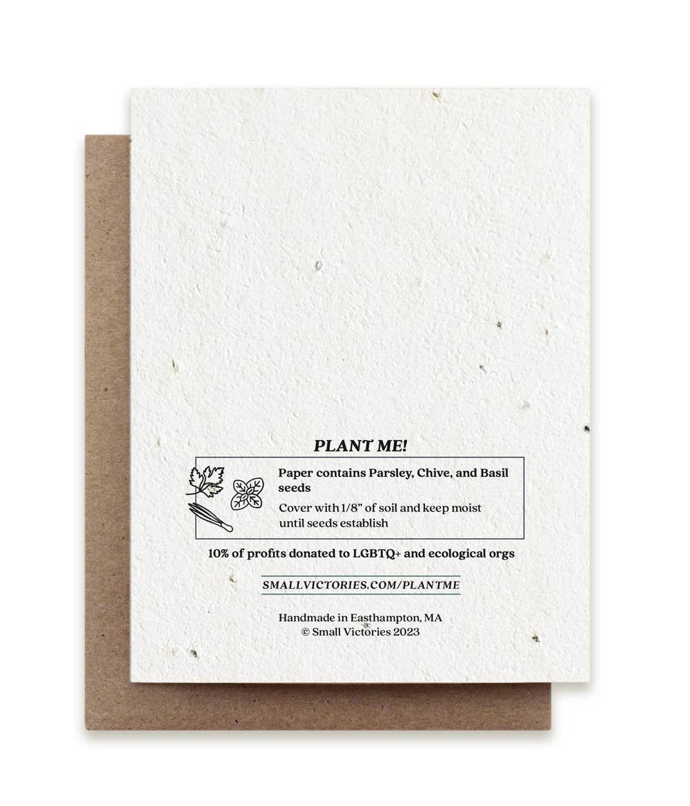 Moon Phase Birthday Plantable Herb Seed Card: Glassine Sleeves