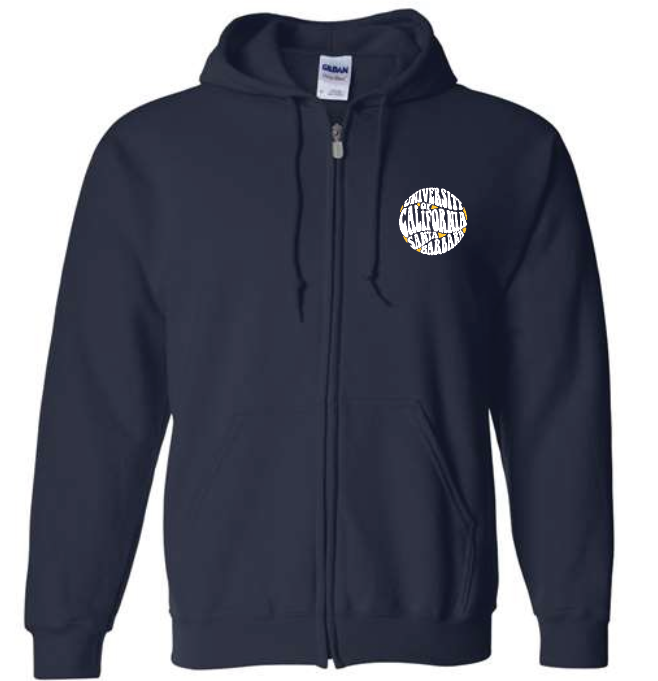 UCSB Warehouse Navy Zip Up Hoodie [Discontinued]