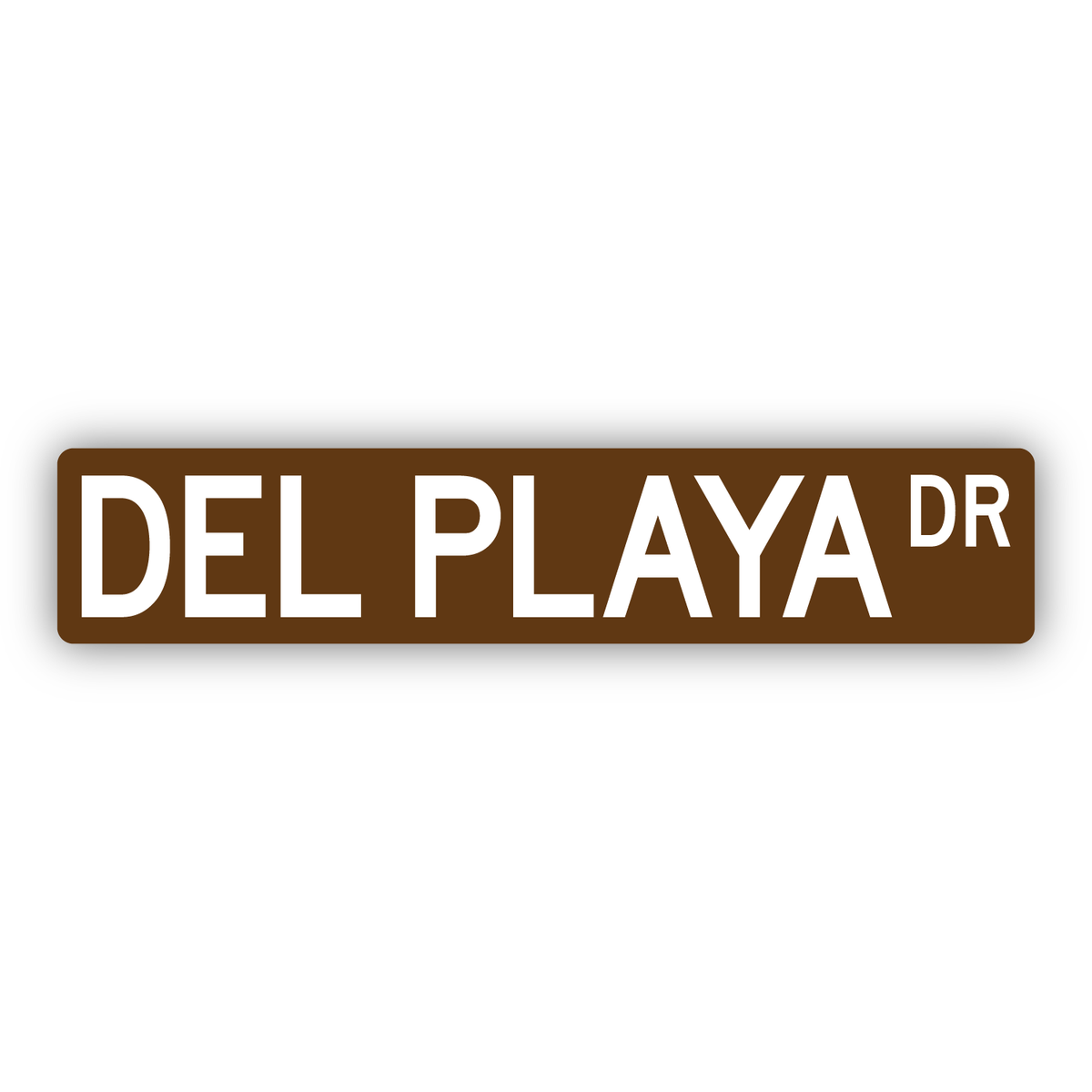 Del Playa Dr. Street Sign Sticker