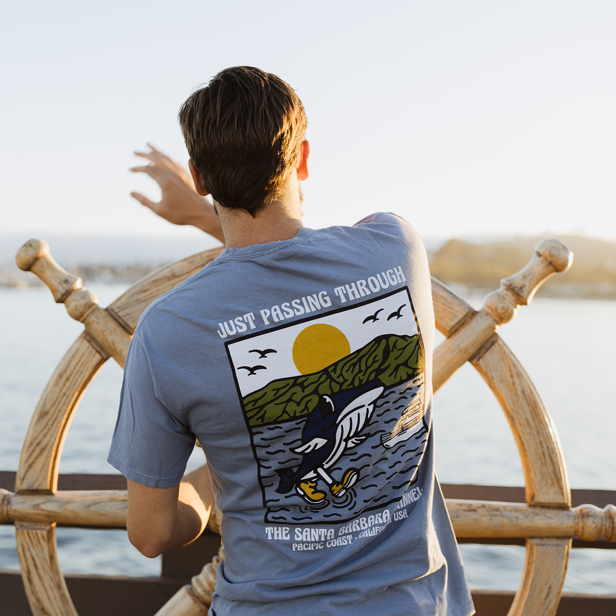 Just Passing Through: Whale Crossing Tee - Island View Outfitters