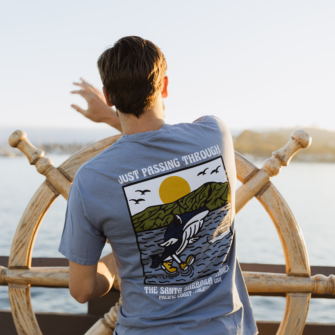 Just Passing Through: Whale Crossing Tee