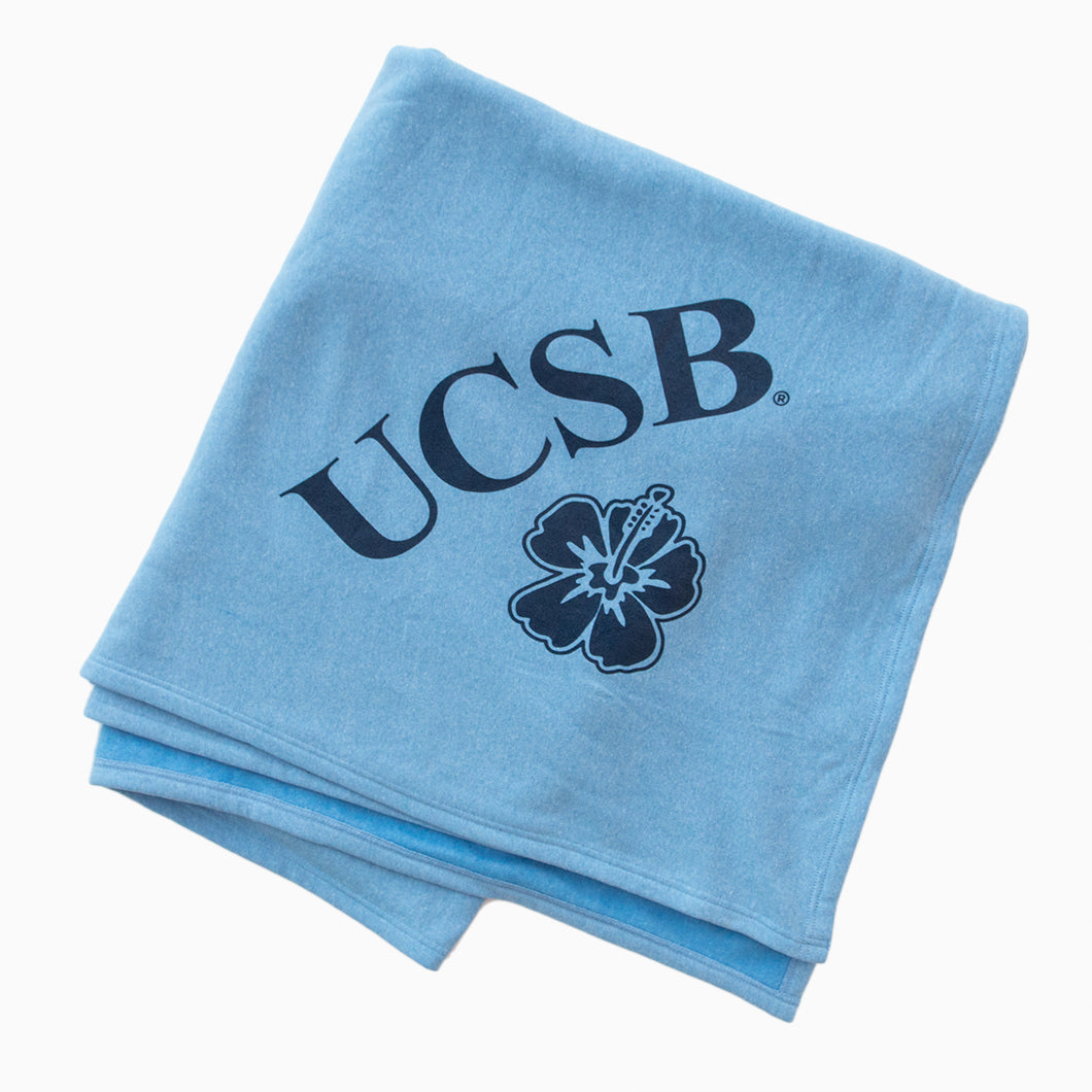 UCSB Hibiscus Heathered Fleece Throw [Discontinued]