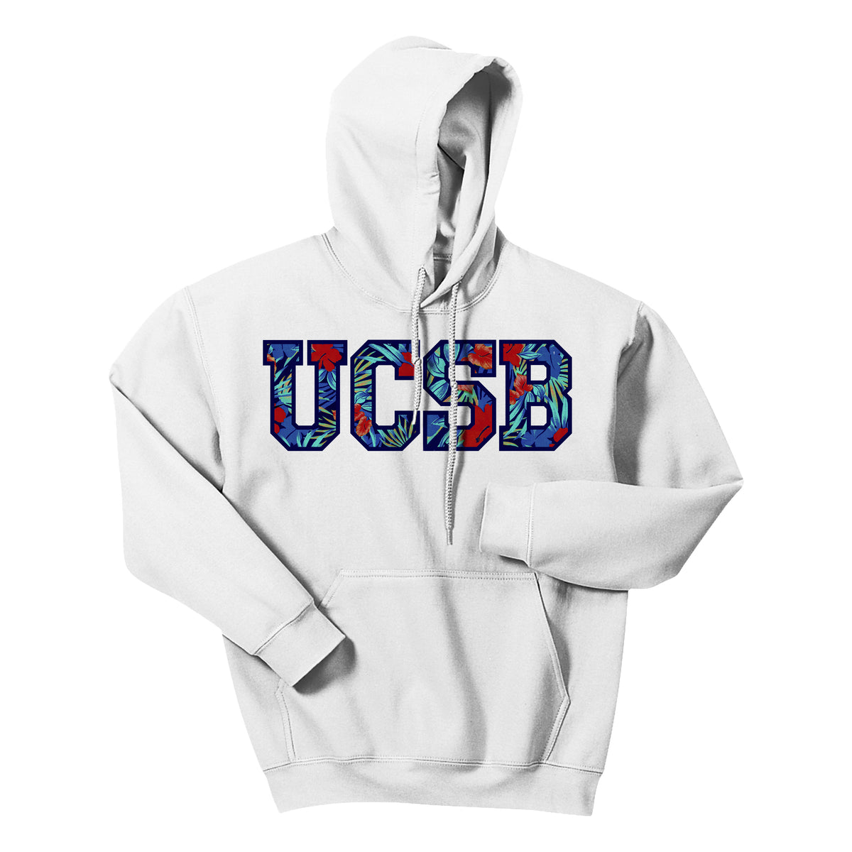 UCSB Floral White Hoodie [discontinued]