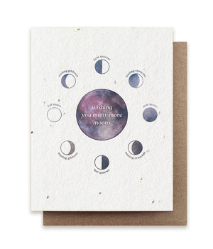 Moon Phase Birthday Plantable Herb Seed Card: Glassine Sleeves